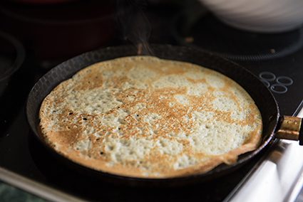 tortita en sartén